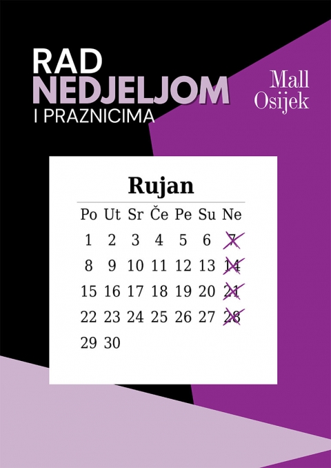 Radno vrijeme rujan 2025.