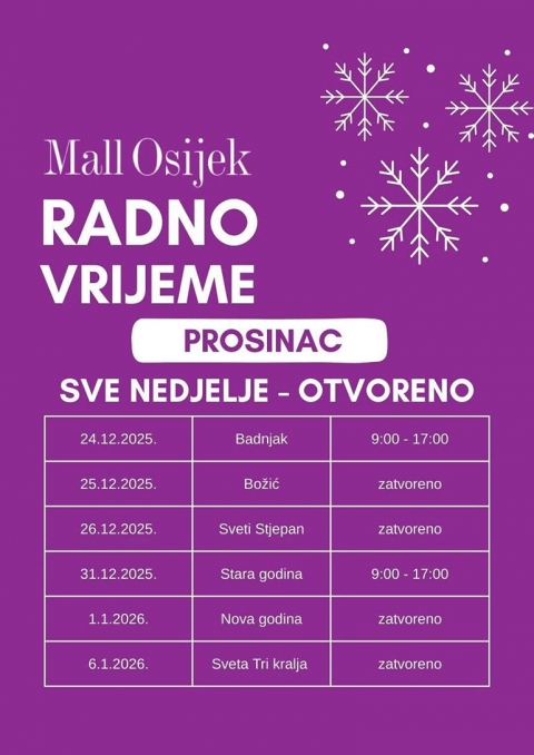 Radno vrijeme Nova godina