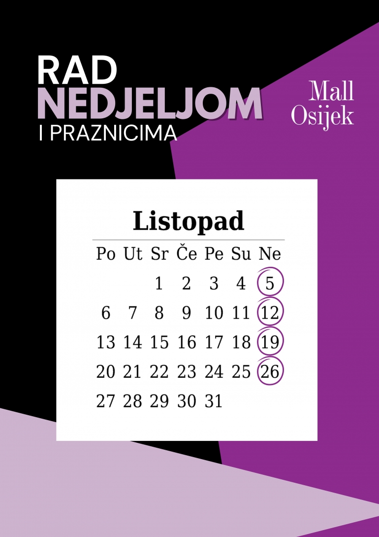 Radno vrijeme listopad 2025.