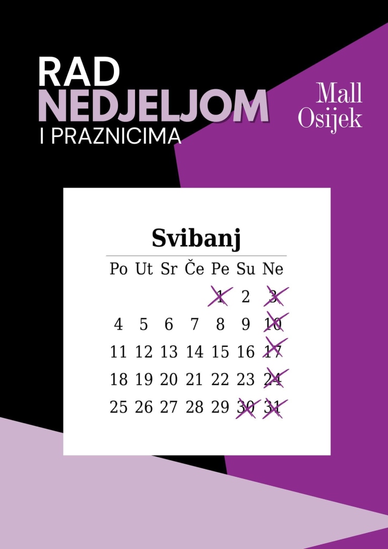 Radno vrijeme svibanj 2026.