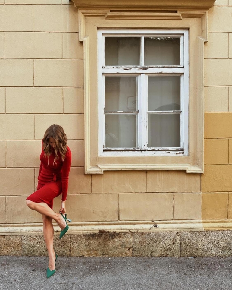 Red dress